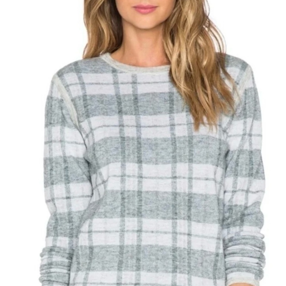 Paige Autry Wool Plaid Sweater